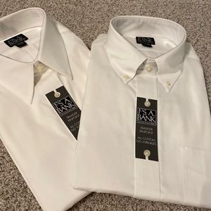 Jos A Banks Travelers Collection NWT white dress shirt